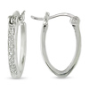 1/3 CT TGW Cubic Zirconia Huggie Earrings Silver