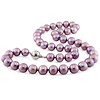Lilac 9-10mm Freshwater Pearl Necklace Strand & Silver Clasp