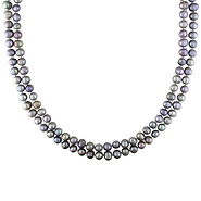 Endless Silver Grey Freshwater Pearl Necklace