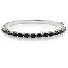 Sterling Silver Black Sapphire Bangle