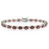 Sterling Silver 9.75 CT TGW Garnet Bracelet