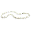 18' 6.5-7mm FW White Pearl Necklace w/ Silver Fish Eye Clasp
