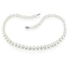 Round 7-7.5mm White Freshwater Pearl Necklace & Silver Clasp