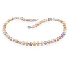 18� 7-7.5mm Pastel Freshwater Pearl Necklace & Silver Clasp