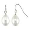 3pcs Set of 9-10mm FW Rice White/Pink/Black Pearl Hook Earrings with Brass Metal Findings