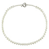 18in 4-7mm Cultured Freshwater Pearl Necklace w/Silver Heart Toggle Clasp