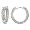 Sterling Silver 0.50 CTW Diamond Hoop Earrings