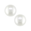 10K Gold White 4-4.5mm Freshwater Button Pearl Stud Earrings