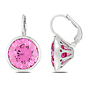 28 7/8 CT TGW Pink Cubic Zirconia LeverBack Earrings Sterling Silver