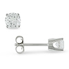 10KW 0.70 CT TGW Round Synthetic White Sapphire Solitaire Earrings
