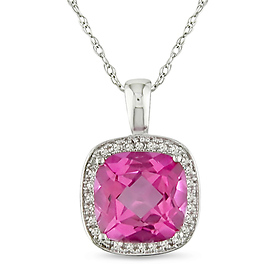 pink topaz pendant