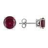 10K White Gold 2 CT TGW Synthetic Ruby Stud Earrings