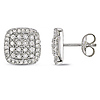 Sterling Silver 1.00 CTW Diamond Ear Pin Earrings