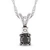 10K White Gold 0.25 CTW Black & White Diamond Fashion Pendant with Chain