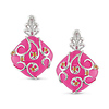 Sterling Silver 18 1/7 CT TGW Red JadeCitrine Butterfly Earrings
