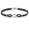 Sterling Silver 0.10 CTW Diamond Fashion Bracelet with Chain
