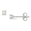 Sterling Silver 0.25 TDW Martini Style 4-Prong Solitaire Earrings