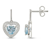 0.01 CTW Diamond & 2 CT TGW Blue Topaz - Sky LeverBack Earrings Silver