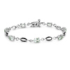 Sterling Silver 2 7/8 CT TGW Green Amethyst Bracelet