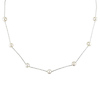 18in Silver 6-7mm Freshwater Pearl Necklace on Round Cable Chain