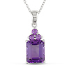 Sterling Silver 5.33 CT TGW Amethyst Amethyst-Brasil Fashion Pendant with Chain