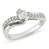 10K White Gold 0.50 CTW Diamond Ring