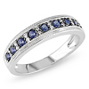 14K White Gold 0.45 CT TGW Sapphire & Diamond Ring