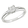 10K White Gold 0.25 CTW Princess Cut Invisible Set Diamond Engagement Ring