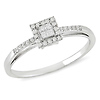 10K White Gold 0.20 CTW Diamond Invisible Set Halo Style Ring