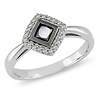 10K White Gold 0.50 CTW Black & White Diamond Fashion Ring