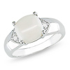 10K White Gold Diamond & 1.33 CT TGW Opal Prong Set Ring