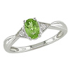 0.03 CTW 10K White Gold Diamond & 0.50 CT TGW Peridot Fashion Ring