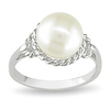 Sterling Silver 9 - 9.5 MM White Freshwater Pearl Fashion Ring
