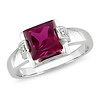 0.01 CTW 10K White Gold Diamond & 2.45 CT TGW Synthetic Ruby Fashion Ring