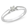 0.10 CT Sterling Silver Diamond Solitaire Ring
