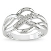 Sterling Silver 0.05 CTW Diamond Fashion Ring