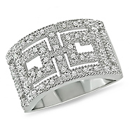 Sterling Silver 0.20 CTW Diamond Fashion Ring