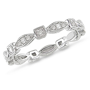 10K White Gold 0.20 CTW Diamond Eternity Ring