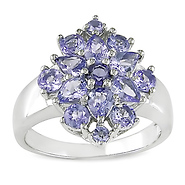 Sterling Silver 2 CT TGW Tanzanite Fashion Ring