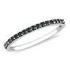0.25 CTW Black Diamond Stacked Ring 10K White Gold Black Rhodium Plated
