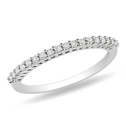0.20 CTW Diamond Anniversary Ring 10K White Gold