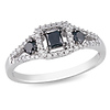 Sterling Silver 0.50 CTW Black & White Diamond Fashion Ring