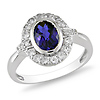 Sterling Silver 2ct White Topaz Synthetic Sapphire Fashion Ring