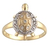 14k Yellow Gold Fancy CZ Turtle RIng