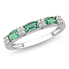 10K White Gold 0.07 CTW Diamond & 3/8 CT TGW Emerald Eternity Ring