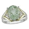 0.03 CTW Diamond & 4 CT TGW Green Amethyst Fashion Ring 14K Yellow Gold Silver