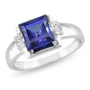 10K White Gold 0.01 CTW Diamond & 2 CT TGW Synthetic Tanzanite Fashion Ring