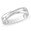 Sterling Silver 0.06 CTW Diamond Bezel Set Fashion Ring