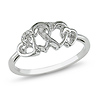 10K White Gold 0.02 CTW Diamond Heart Ring