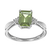 10K White Gold 0.03 CTW Diamond & 1 5/8 CT TGW Peridot Fashion Ring